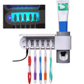 Suporte Dispenser Aplicador Pasta Escova de Dentes Esterilizador Com Luz UV Antibacteriano Automático Banheiro